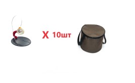 Жерлиці на щуку з гальмом 10 шт, неоснащені, у комплекті з сумкою