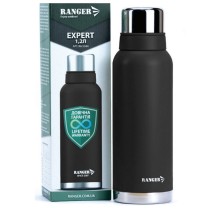 Термос Ranger Expert 1,2 л, чорний, вакуумний, надійний, довго зберігає тепло і холод