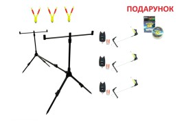 Набір род-под + сигналізатори + свінгери — це повний комплект для комфортної та ефективної коропової риболовлі на 3 вудилища. На