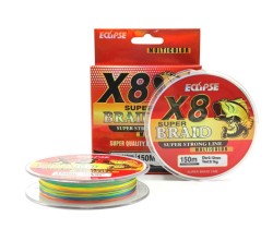 Риболовний шнур Eclipse X8 Super Braid Multicolor 150 m 0.18 mm