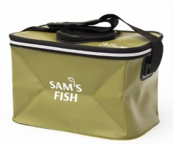 Сумка Sams Fish зелена для риболовлі 17.5 л, компактна, розмір 35x20x25 см
