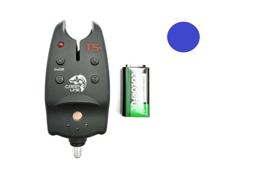 Сигналізатор клювання Carp Line TS TLI-07 з кроною, прогумований, синій - Зображення 1