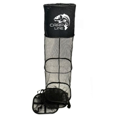 Садок Carp Line Black 3.5 м, алюмінієві кільця, прогумована сітка - Зображення 2