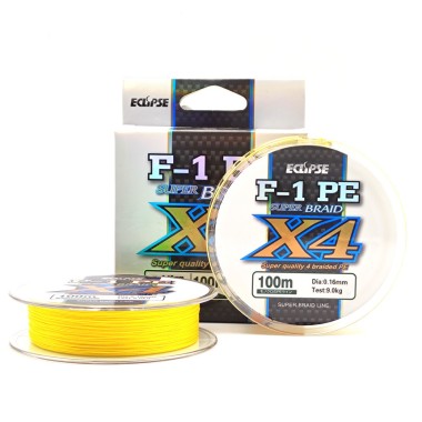 Eclipse Риболовний шнур Eclipse X4 F-1 PE Orange 100 m, навантаження 8 - Зображення 1