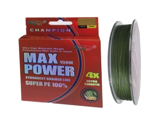 Diwa Риболовний шнур Boya By Max Power 4X, 150 м, 0,12 мм, навантаження 9,4 кг - Зображення 1