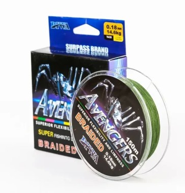 Diwa Риболовний шнур Diwa Avengers 4X, 150 м, 0,10 мм, навантаження 10 кг - Зображення 1