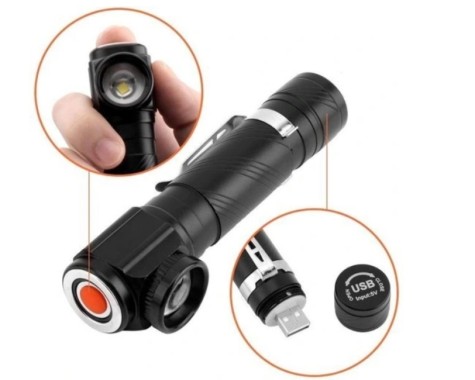 Dual Налобный фонарь bl-2155-xpe,  универсальный свет с магнитом и встроенным аккумулятором - Картинка 2