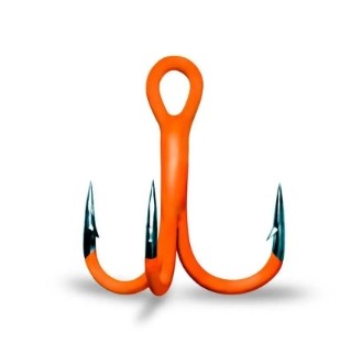 Gurza Трійники Gurza Round Treble Hook ST-36 UV Orange №2, 25 шт - Зображення 1